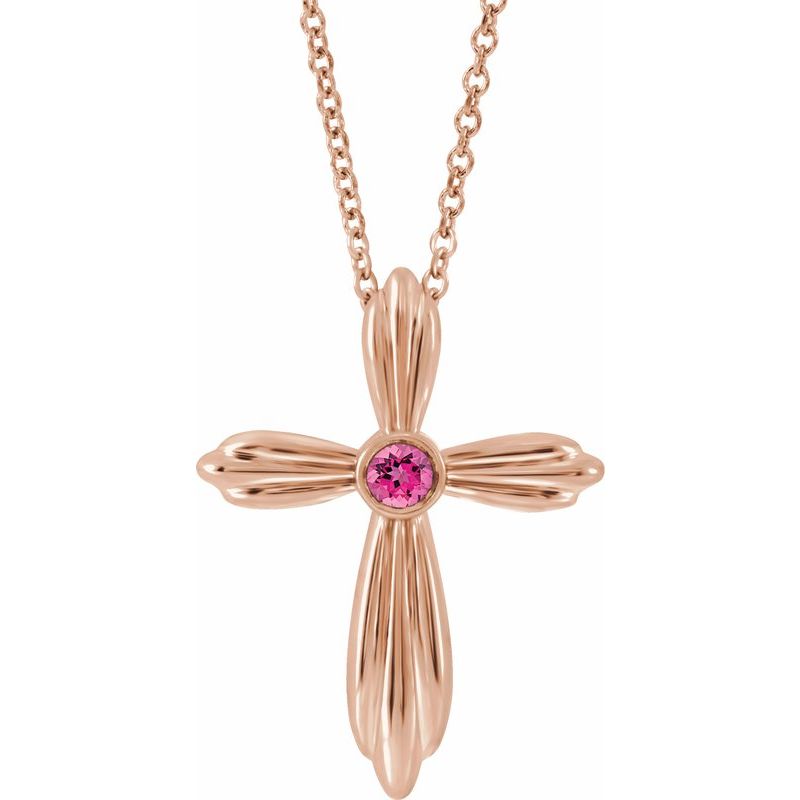 Bezel-Set Cross Necklace or Pendant