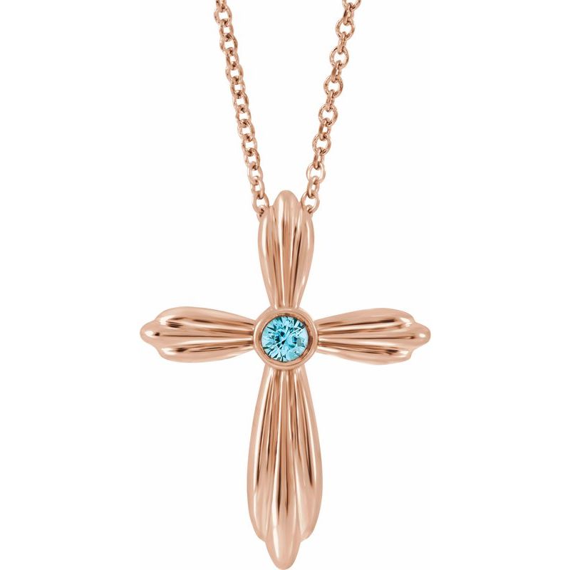 Bezel-Set Cross Necklace or Pendant
