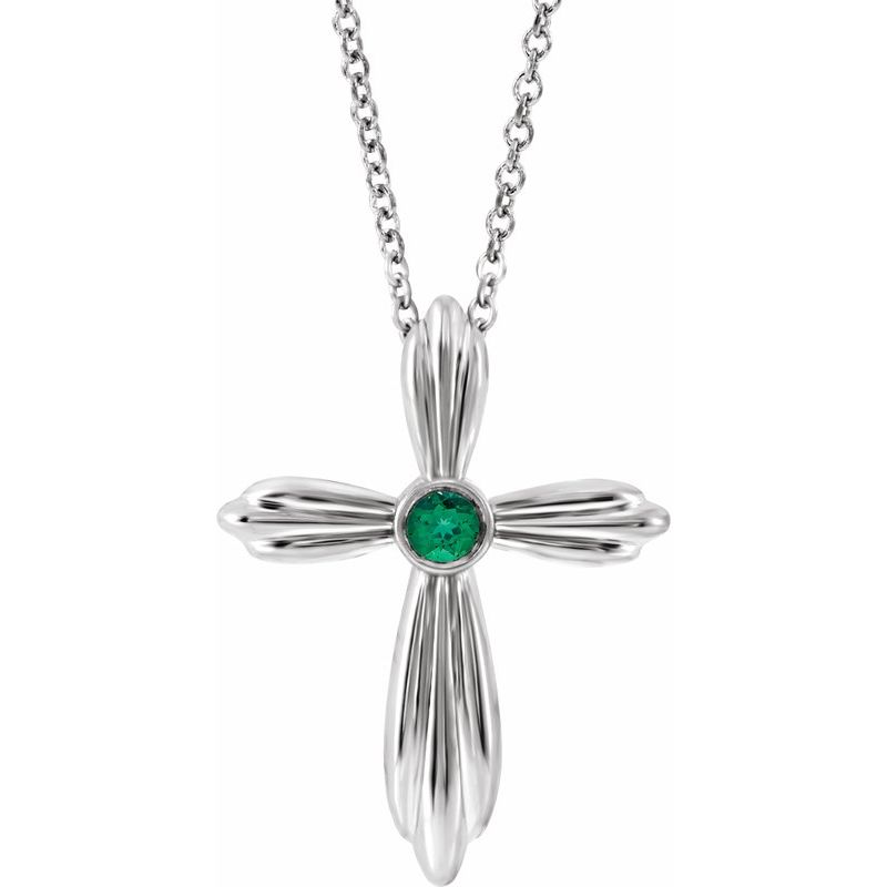 Bezel-Set Cross Necklace or Pendant