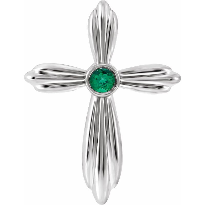 Bezel-Set Cross Necklace or Pendant