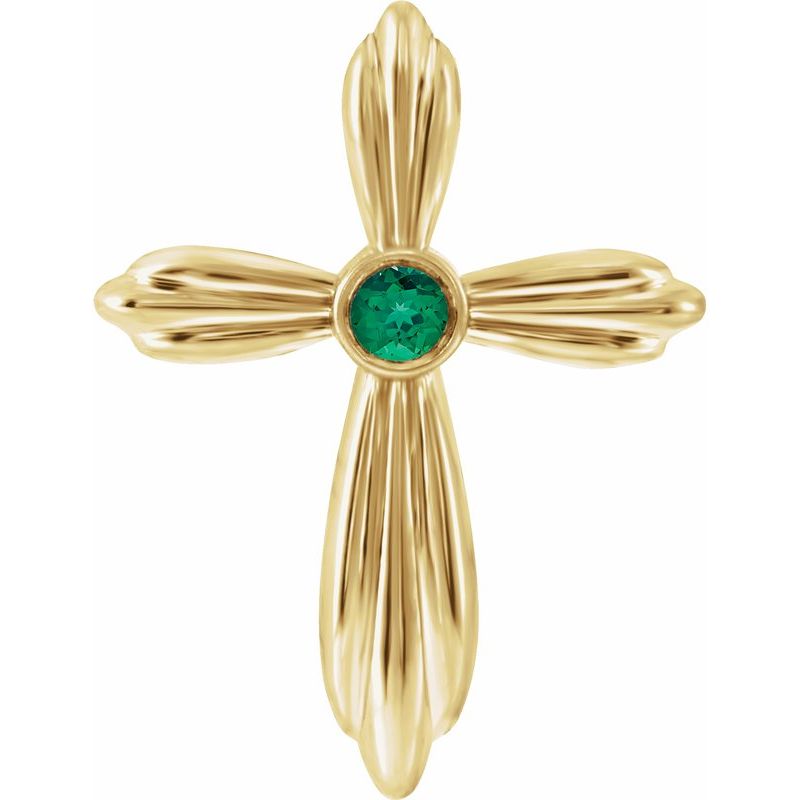 Bezel-Set Cross Necklace or Pendant