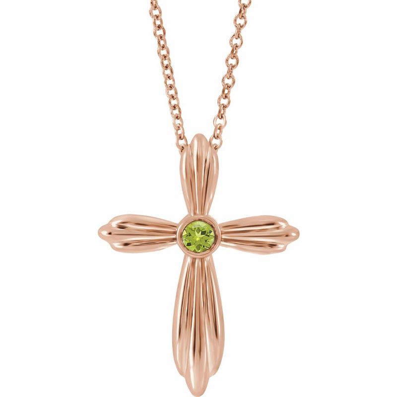Bezel-Set Cross Necklace or Pendant