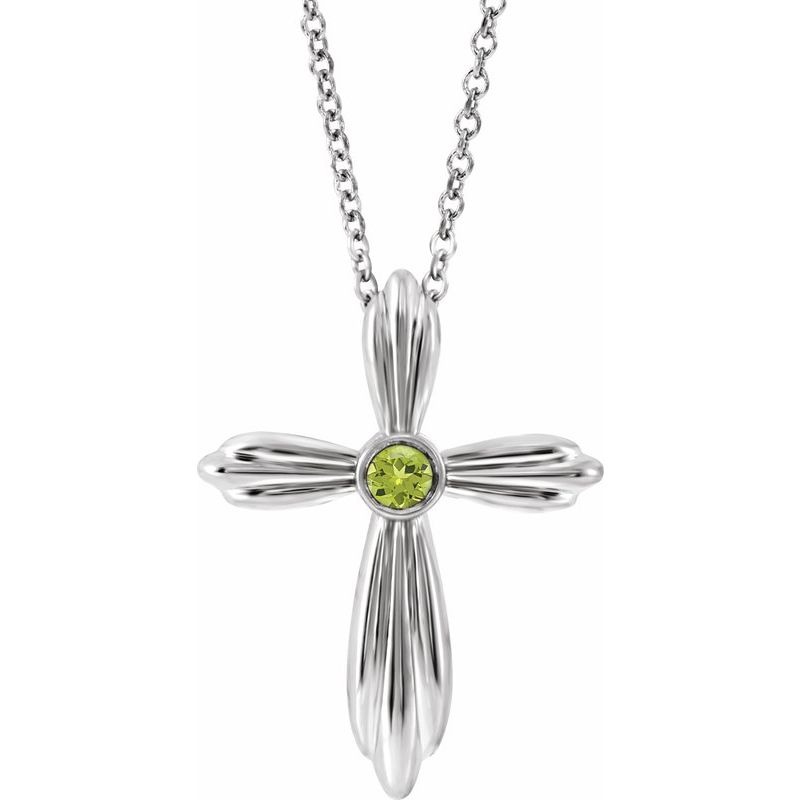Bezel-Set Cross Necklace or Pendant