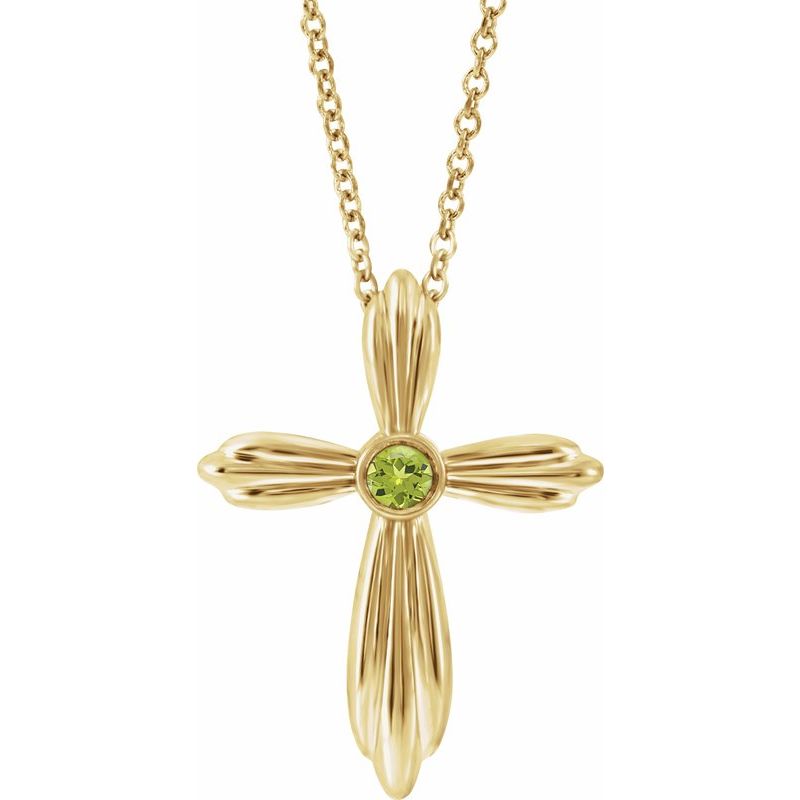 Bezel-Set Cross Necklace or Pendant