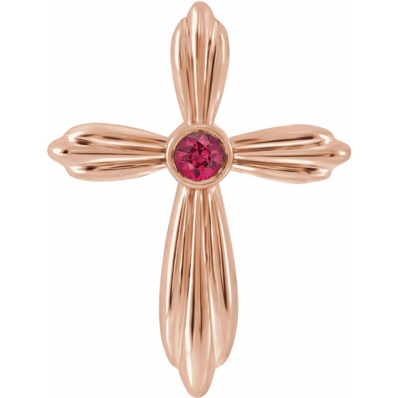 Bezel-Set Cross Necklace or Pendant