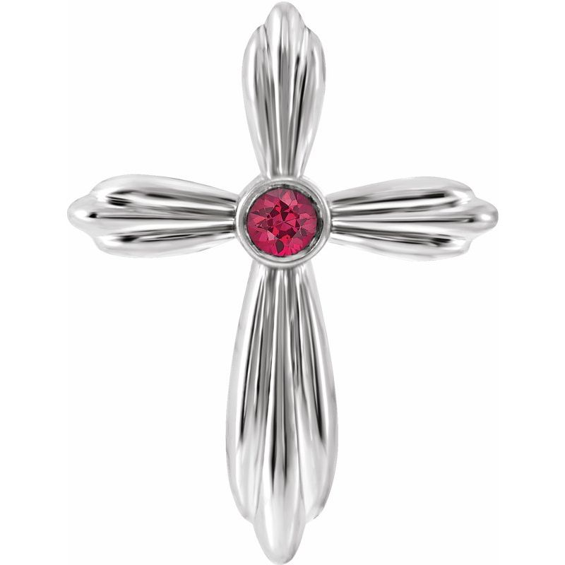 Bezel-Set Cross Necklace or Pendant