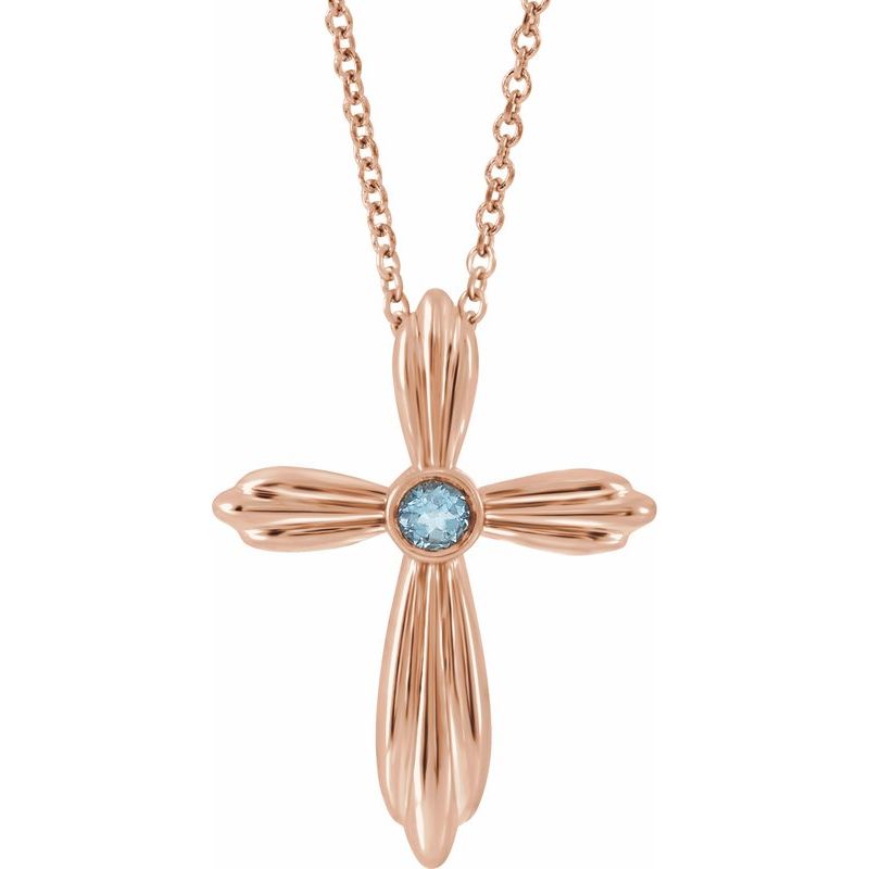 Bezel-Set Cross Necklace or Pendant