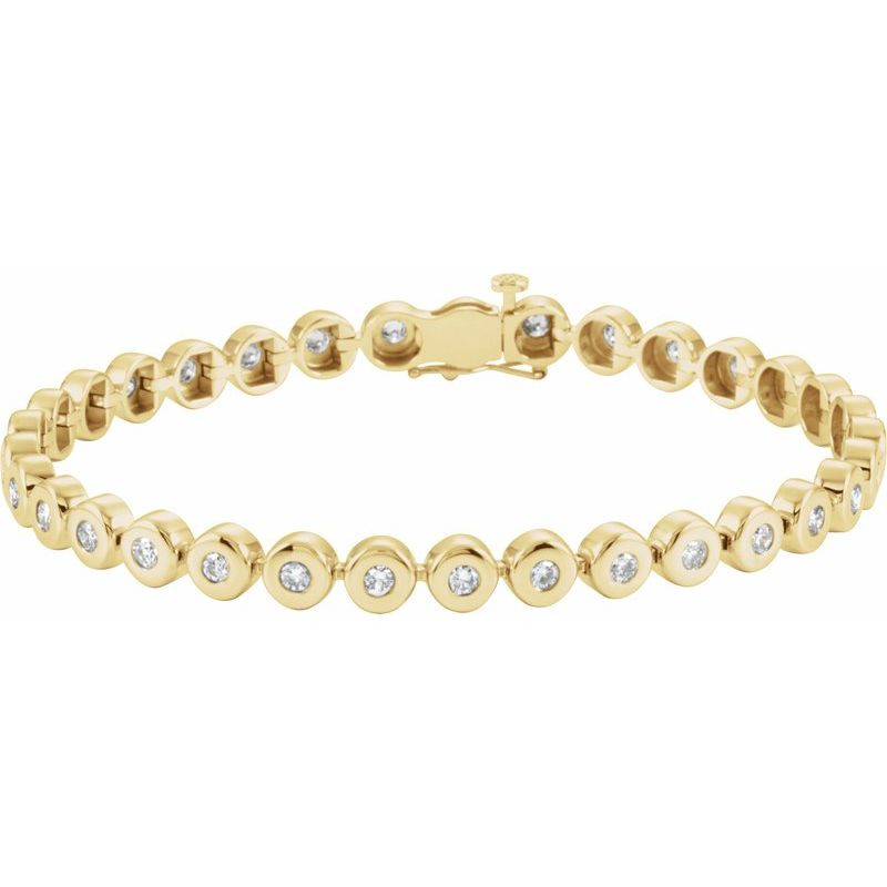 Bezel-Set Line Bracelet