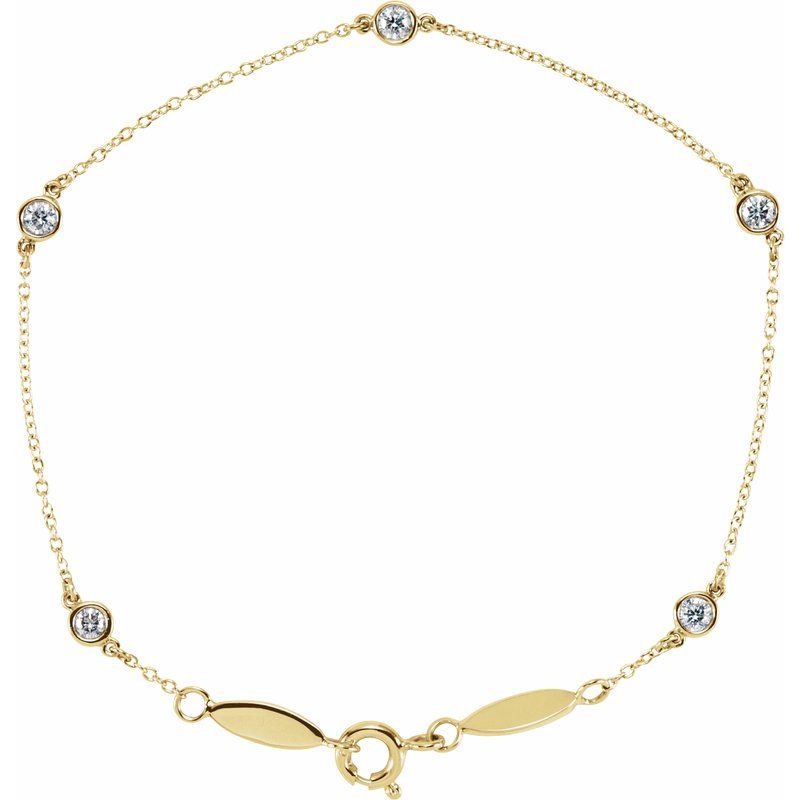 Bezel-Set Five-Station Bracelet