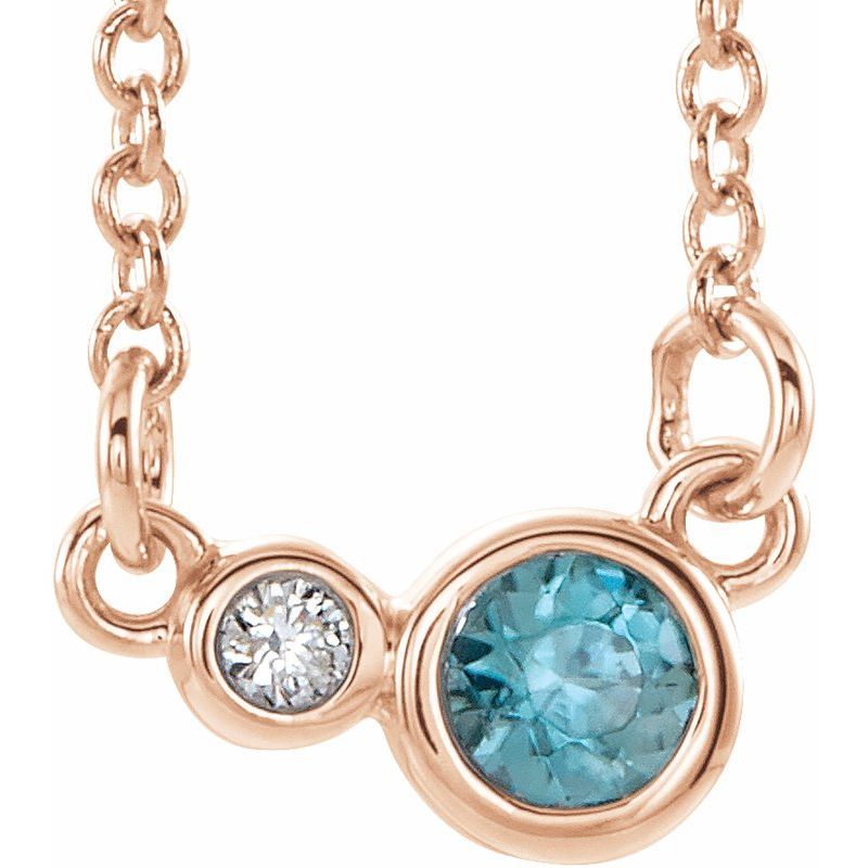 Accented Bezel-Set Necklace or Center