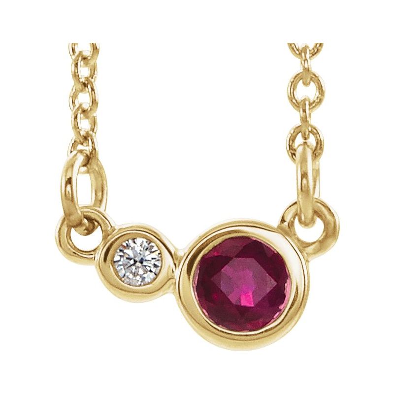 Accented Bezel-Set Necklace or Center