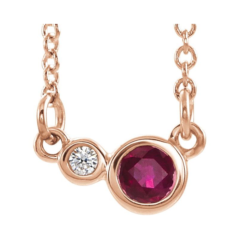 Accented Bezel-Set Necklace or Center
