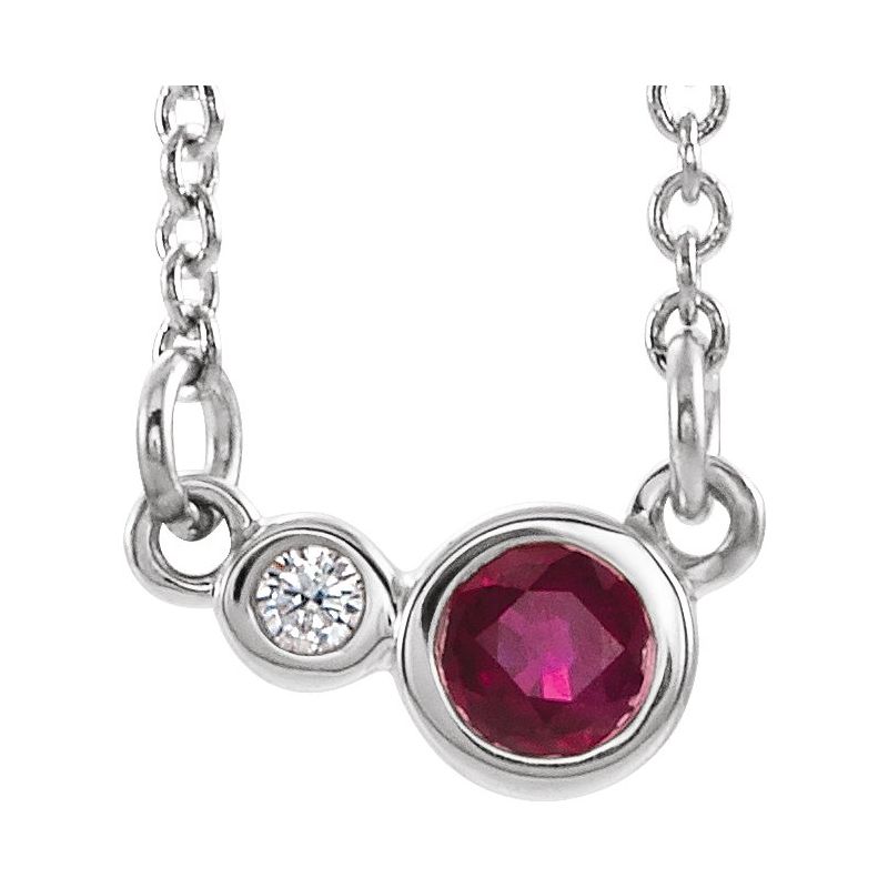 Accented Bezel-Set Necklace or Center