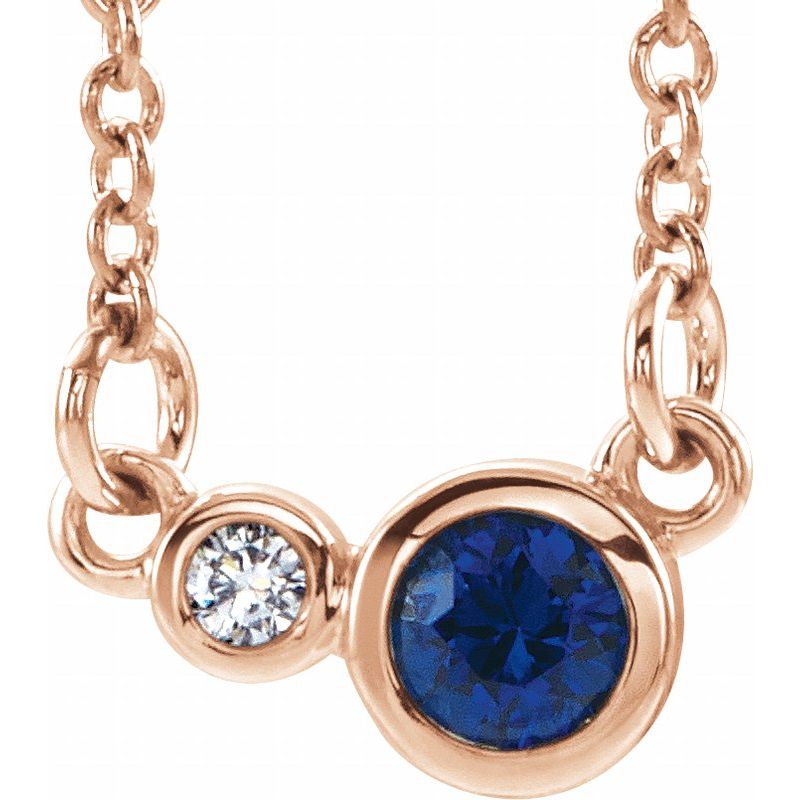 Accented Bezel-Set Necklace or Center