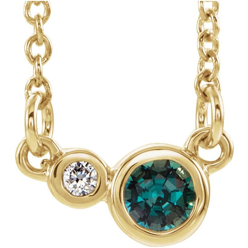 Accented Bezel-Set Necklace or Center