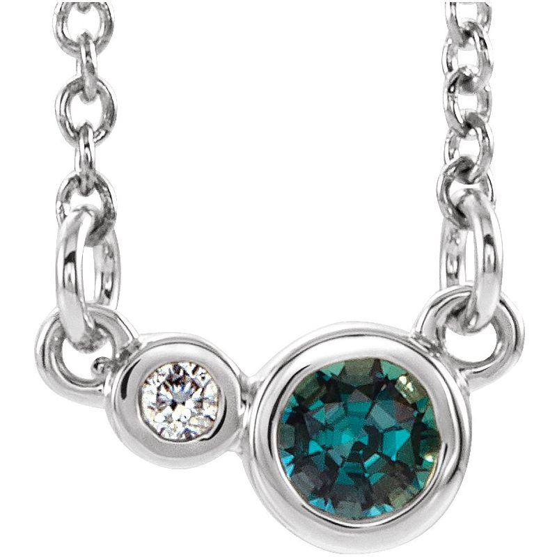 Accented Bezel-Set Necklace or Center