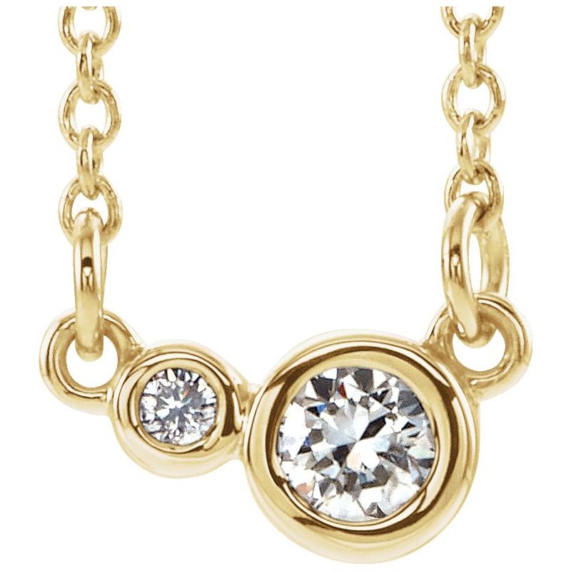 Accented Bezel-Set Necklace or Center