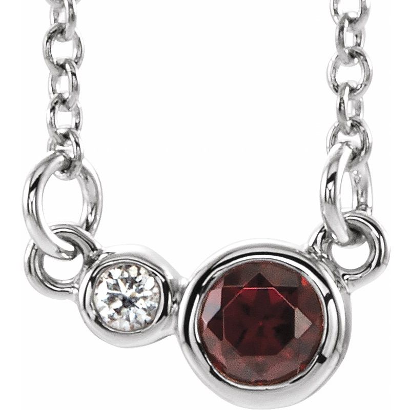 Accented Bezel-Set Necklace or Center