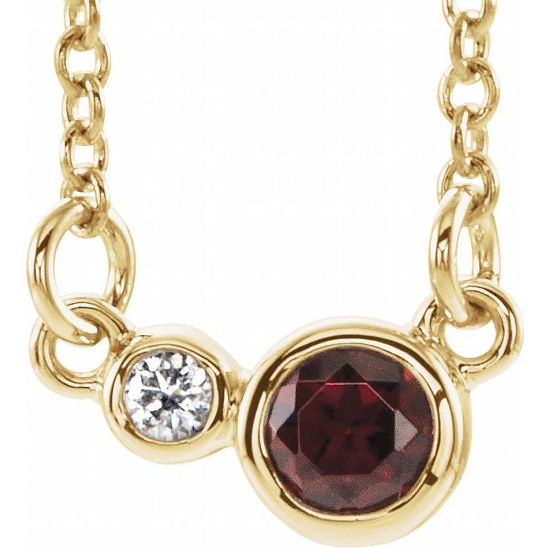 Accented Bezel-Set Necklace or Center