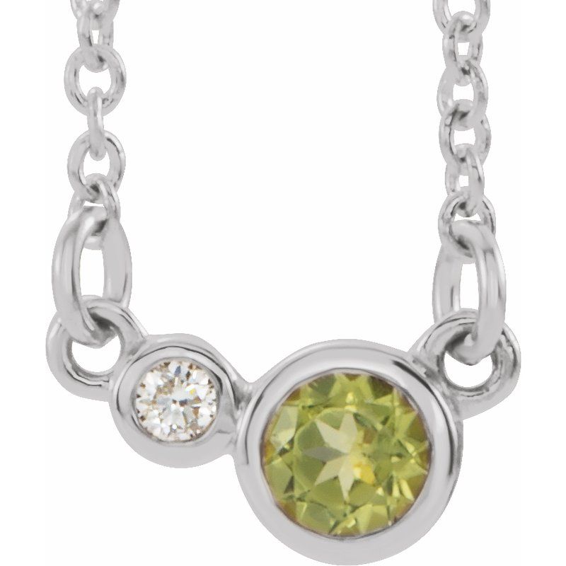 Accented Bezel-Set Necklace or Center