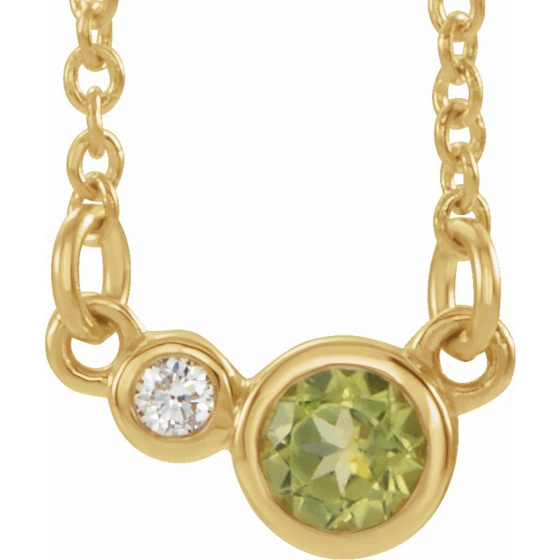 Accented Bezel-Set Necklace or Center