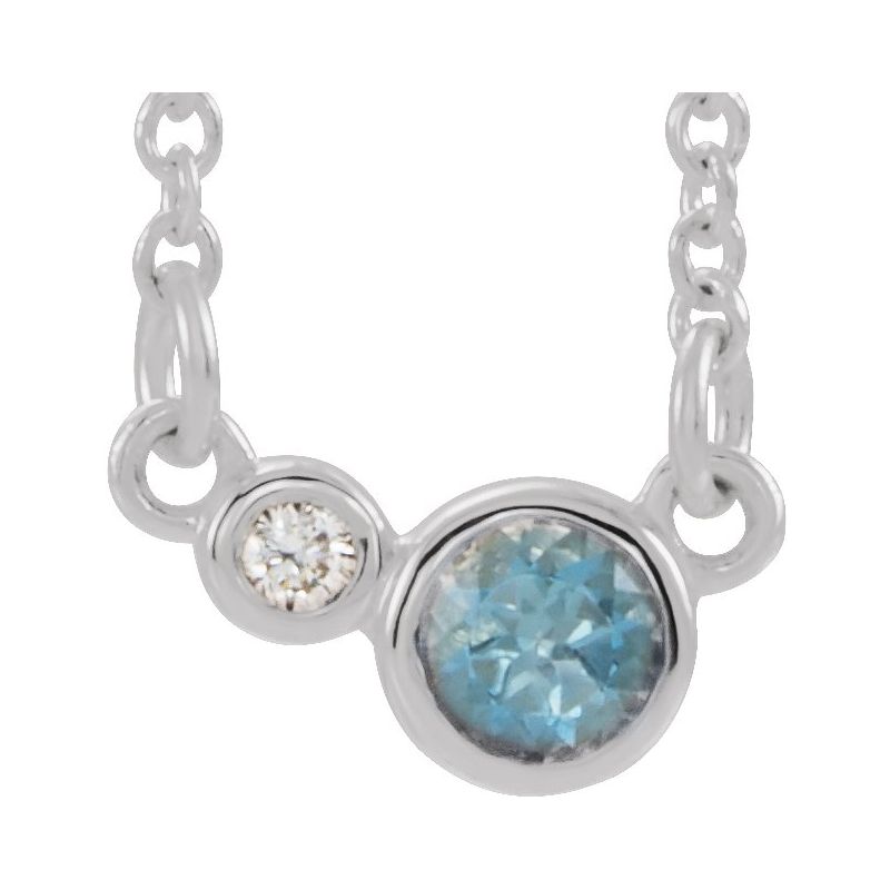 Accented Bezel-Set Necklace or Center