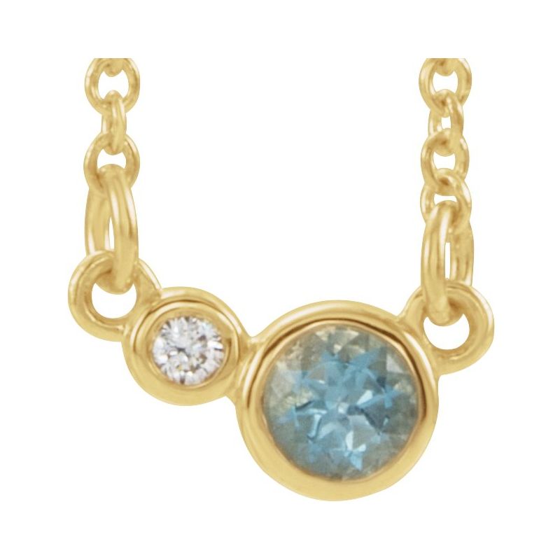 Accented Bezel-Set Necklace or Center