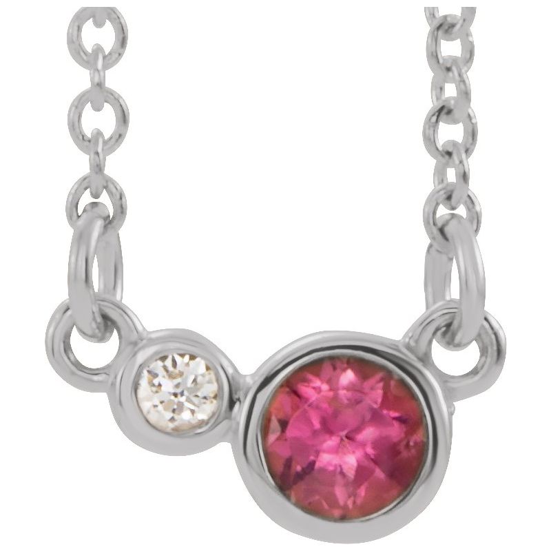 Accented Bezel-Set Necklace or Center