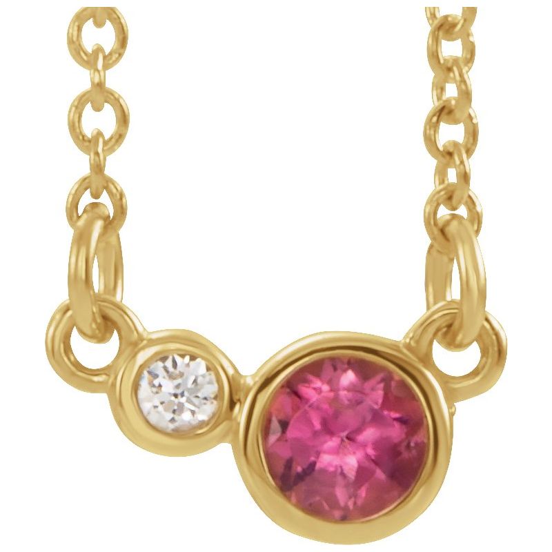 Accented Bezel-Set Necklace or Center