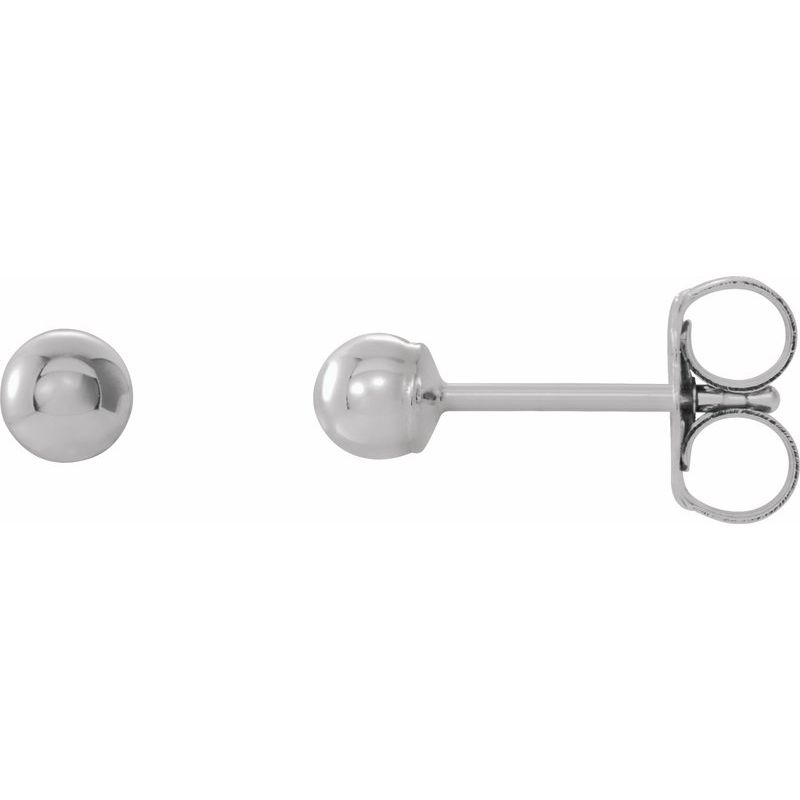 Ball Earrings with Bright Finish
