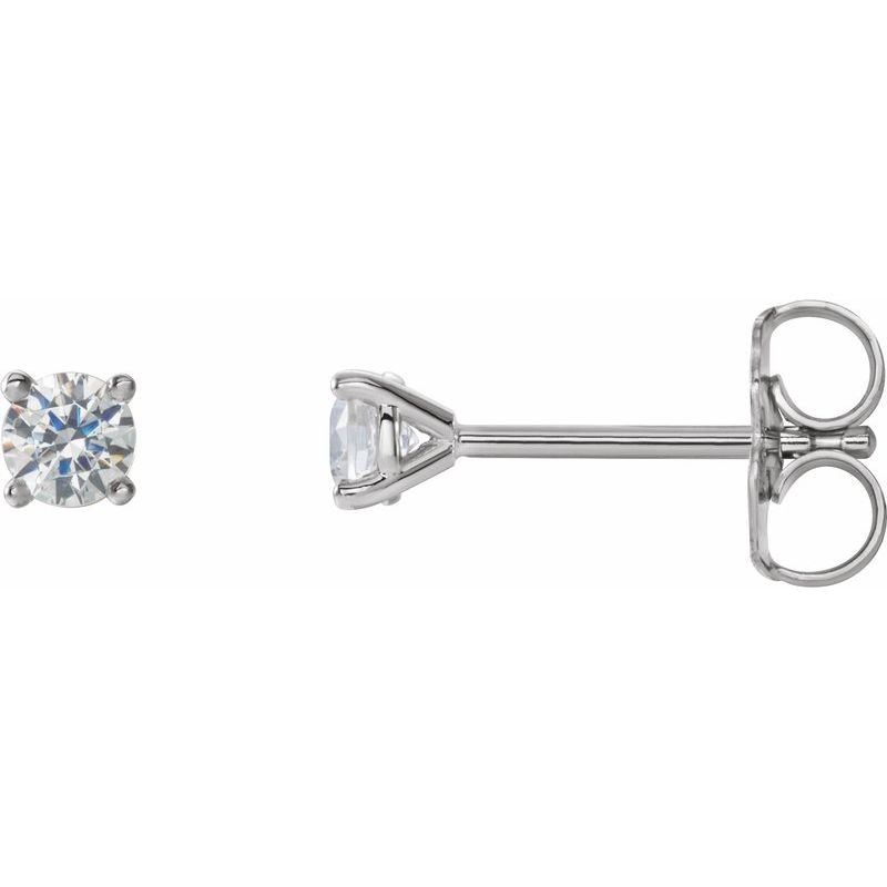 Round 4-Prong Cocktail-Style Stud Earrings — Lab-Grown Diamond