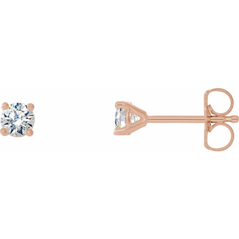 Round 4-Prong Cocktail-Style Stud Earrings — Lab-Grown Diamond