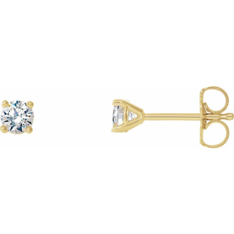 Round 4-Prong Cocktail-Style Stud Earrings