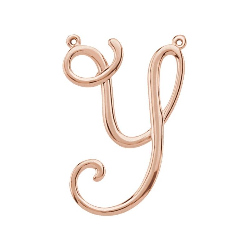 Script Initial Necklace or Center