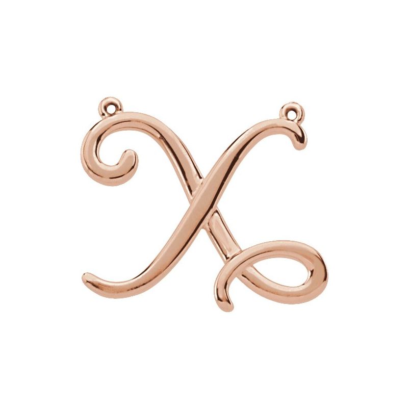 Script Initial Necklace or Center