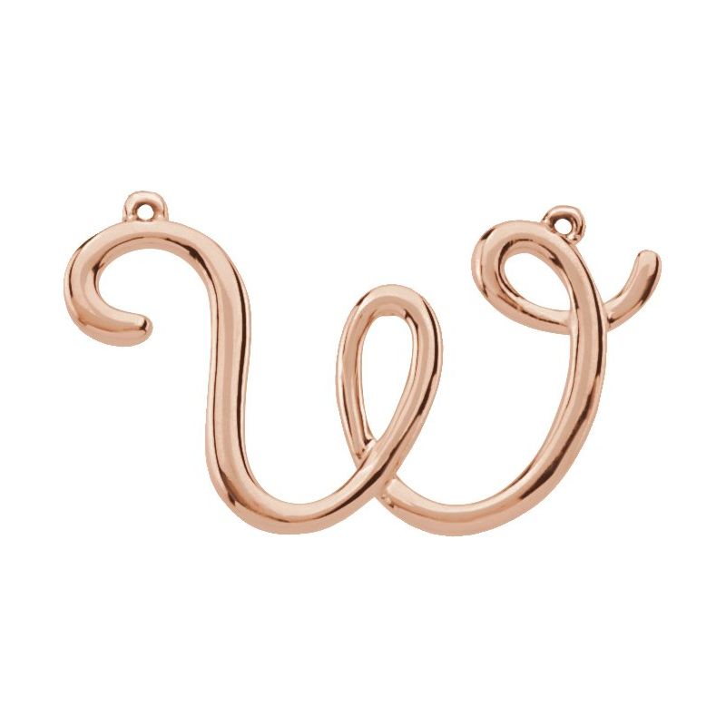 Script Initial Necklace or Center