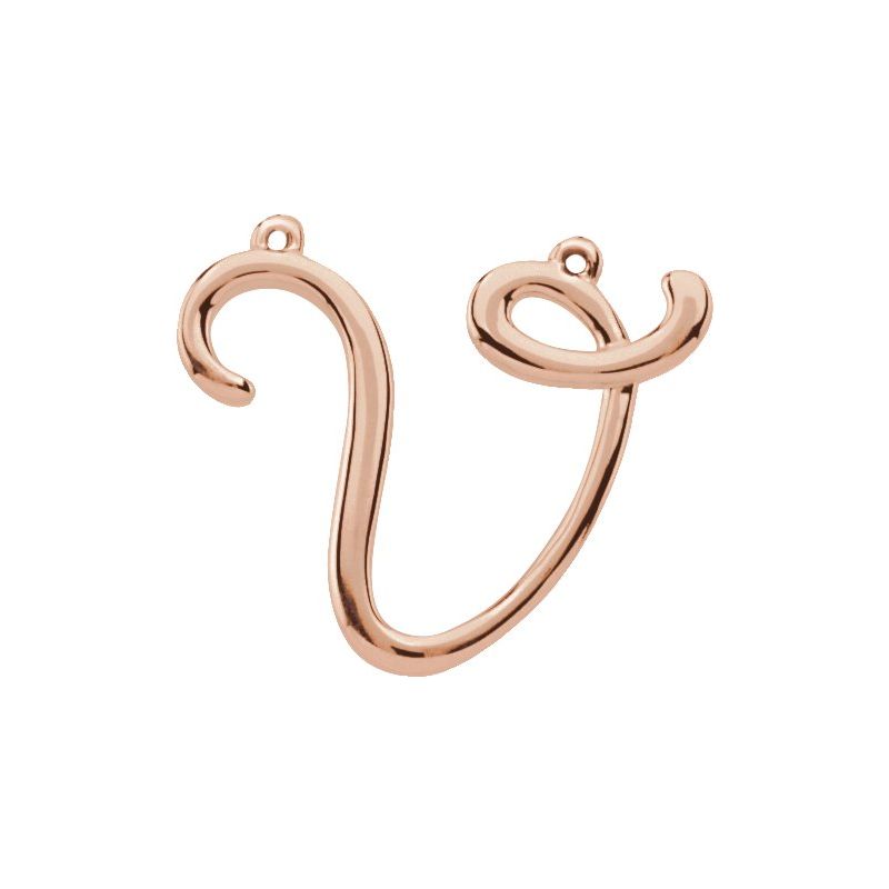Script Initial Necklace or Center