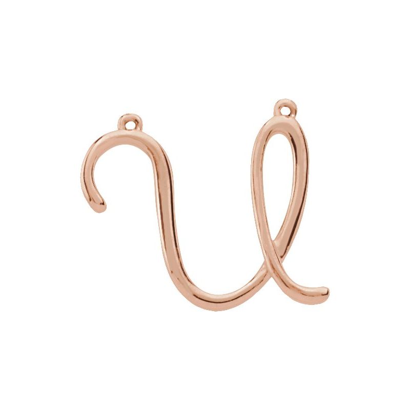Script Initial Necklace or Center