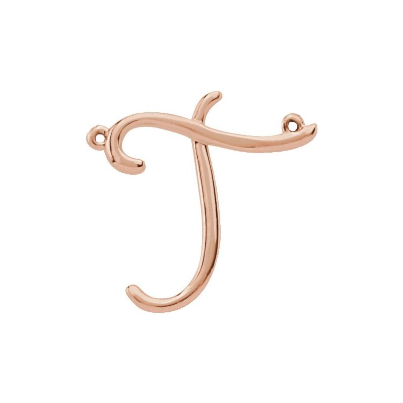 Script Initial Necklace or Center