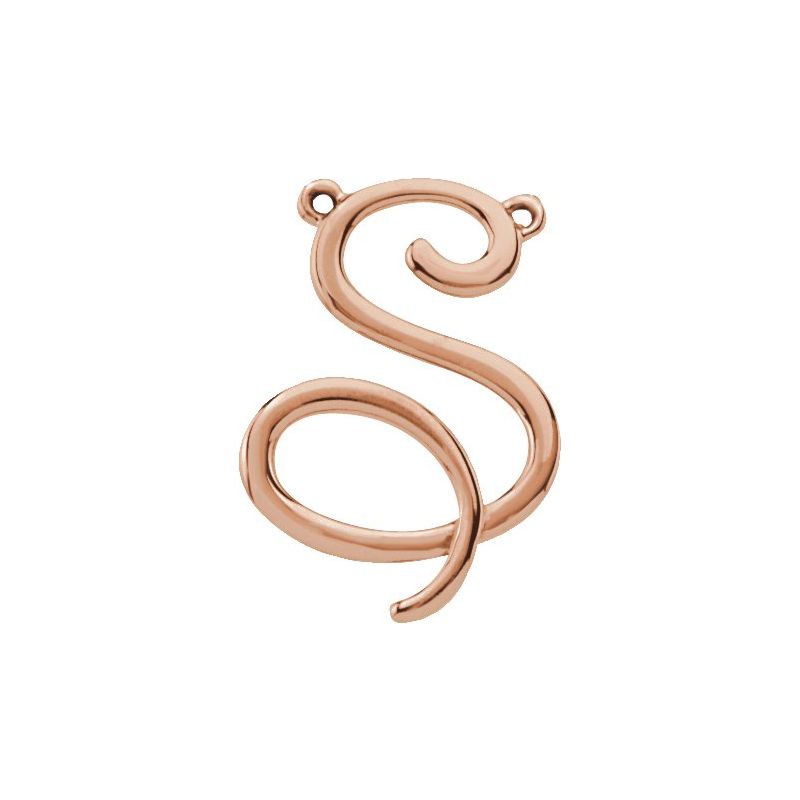 Script Initial Necklace or Center