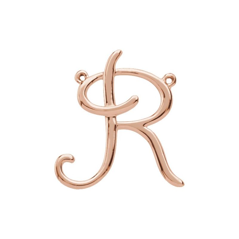 Script Initial Necklace or Center
