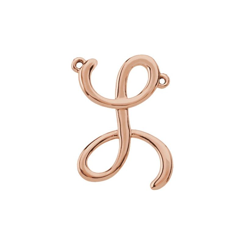 Script Initial Necklace or Center