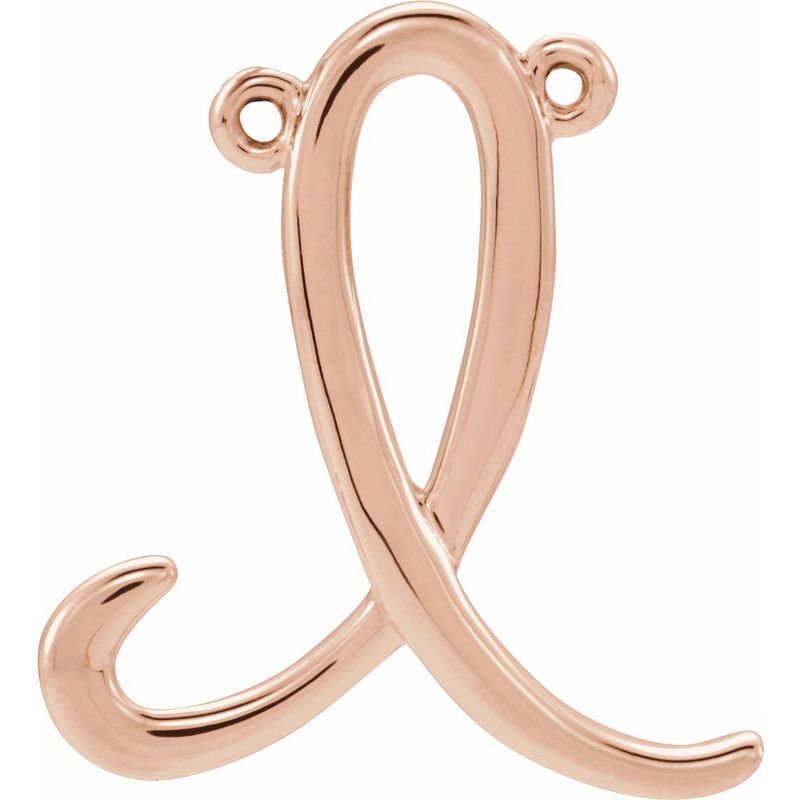 Script Initial Necklace or Center