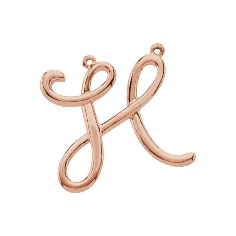Script Initial Necklace or Center