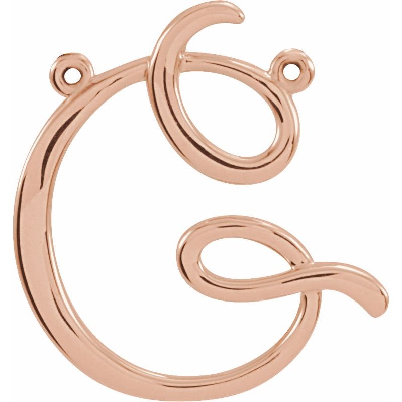 Script Initial Necklace or Center