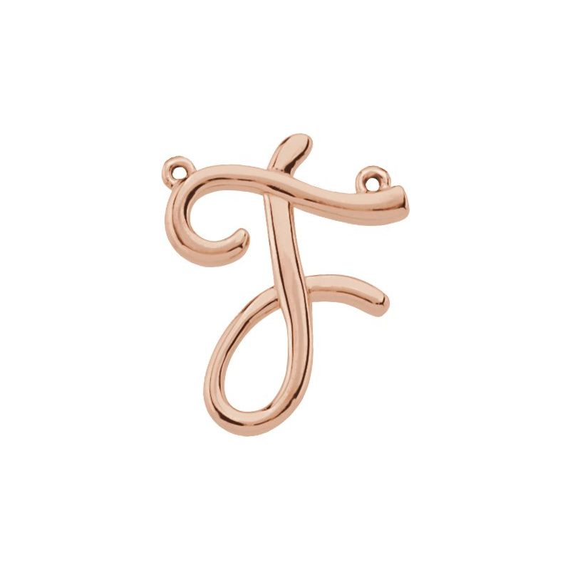 Script Initial Necklace or Center