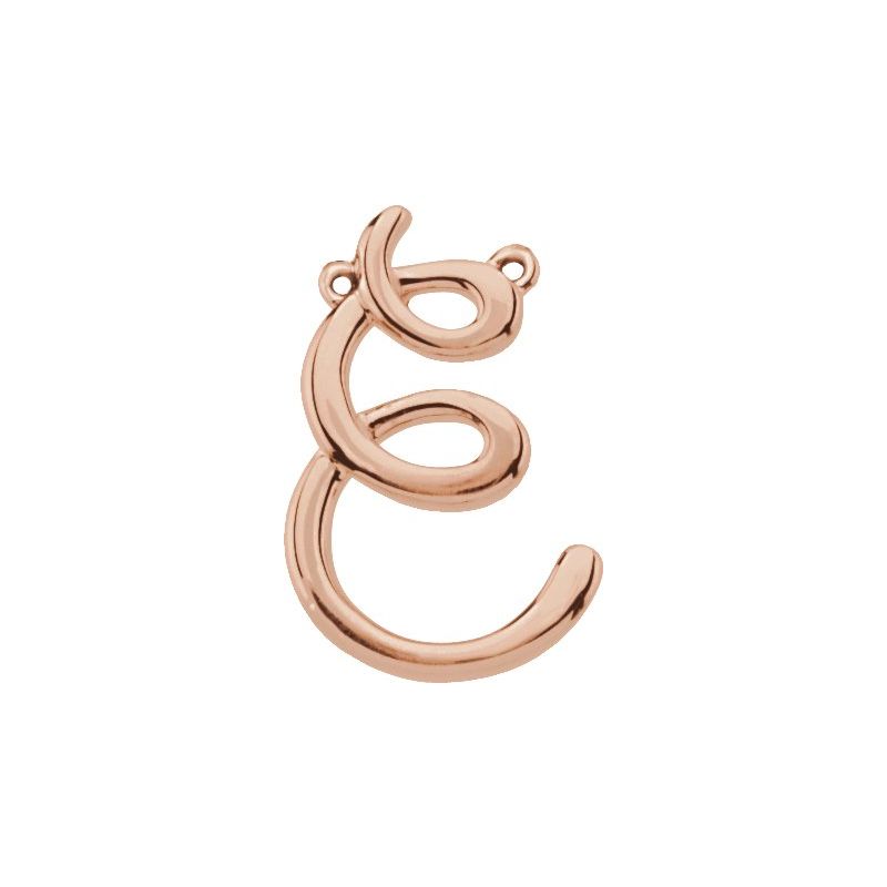 Script Initial Necklace or Center