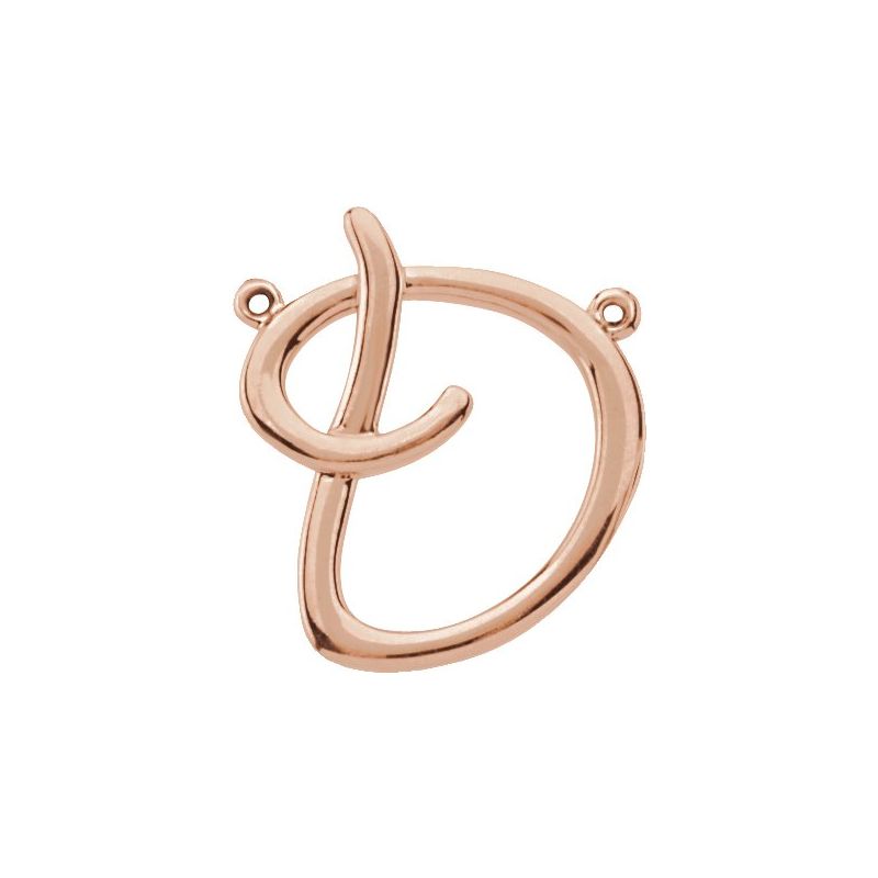 Script Initial Necklace or Center