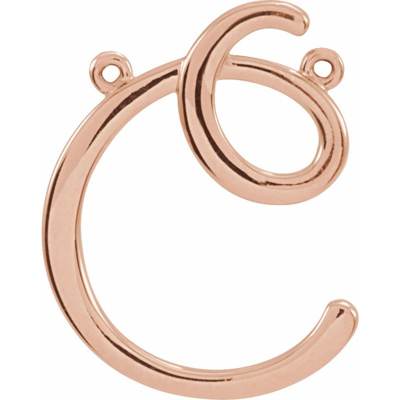 Script Initial Necklace or Center