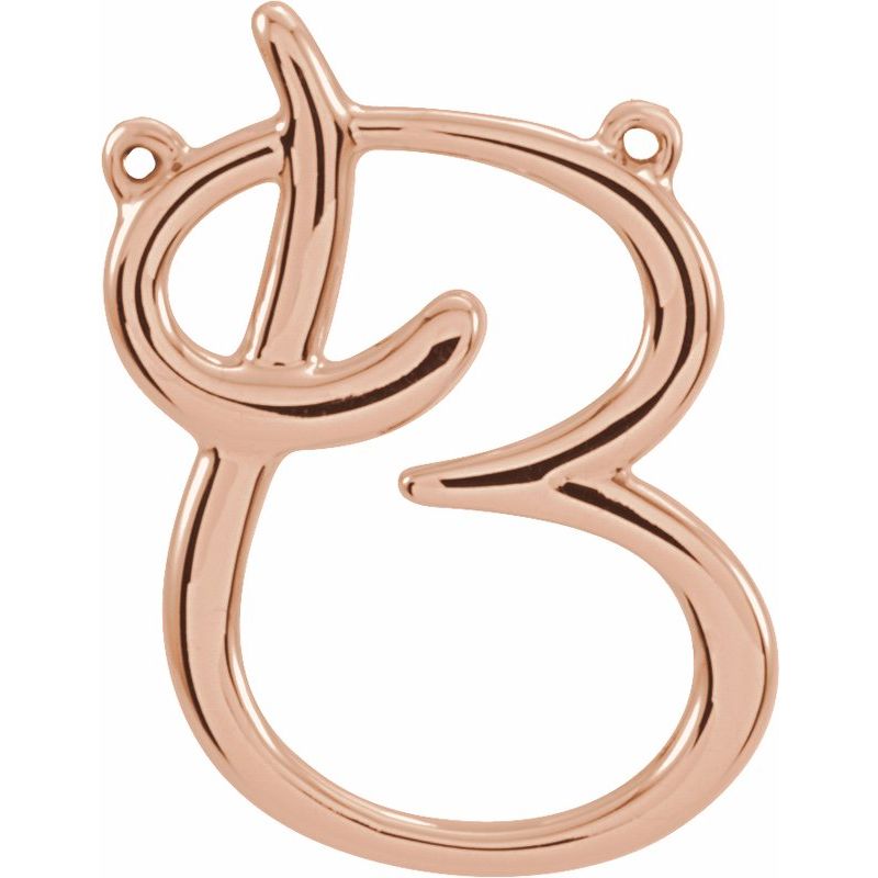 Script Initial Necklace or Center